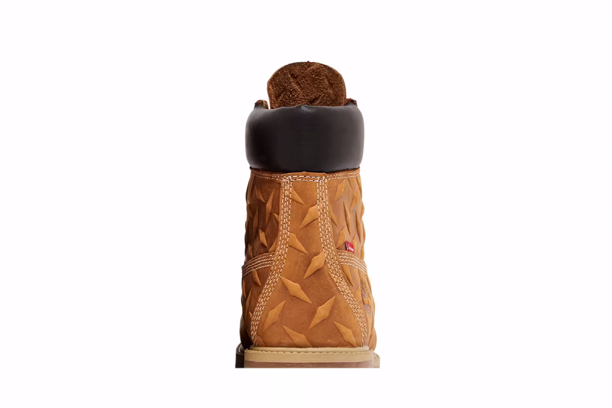 Supreme x Timberland 6 Inch Premium Waterproof Boot Embossed Diamond Plate - Wheat, view 8