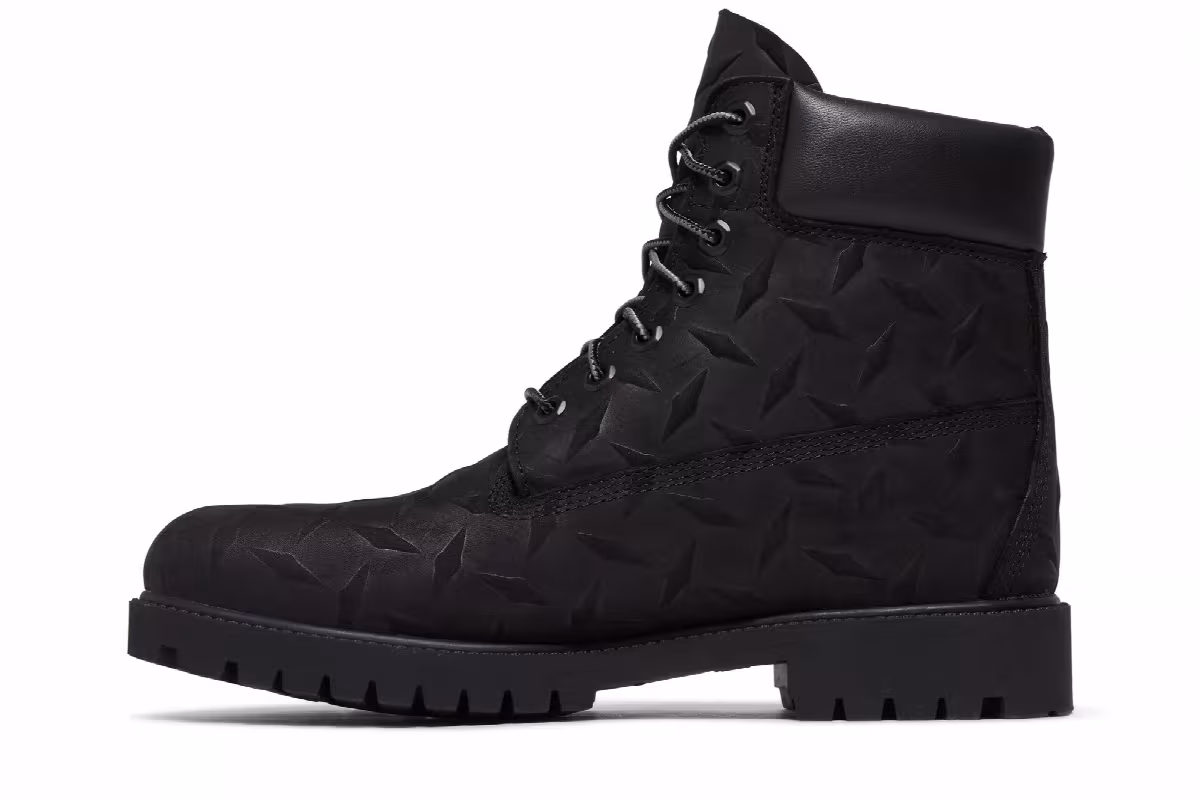 Supreme x Timberland 6 Inch Premium Waterproof Boot Embossed Diamond Plate - Black, view 4
