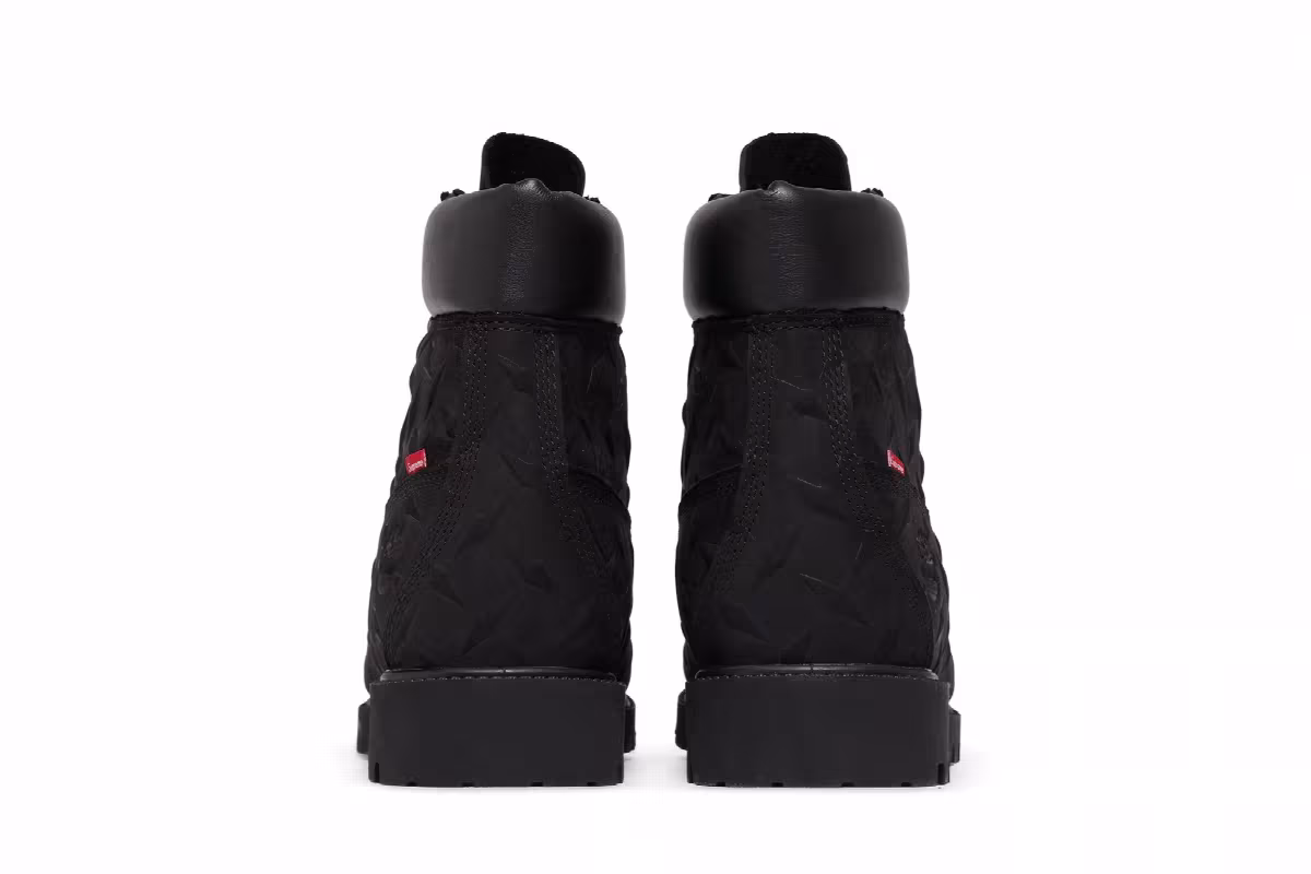 Supreme x Timberland 6 Inch Premium Waterproof Boot Embossed Diamond Plate - Black, view 7