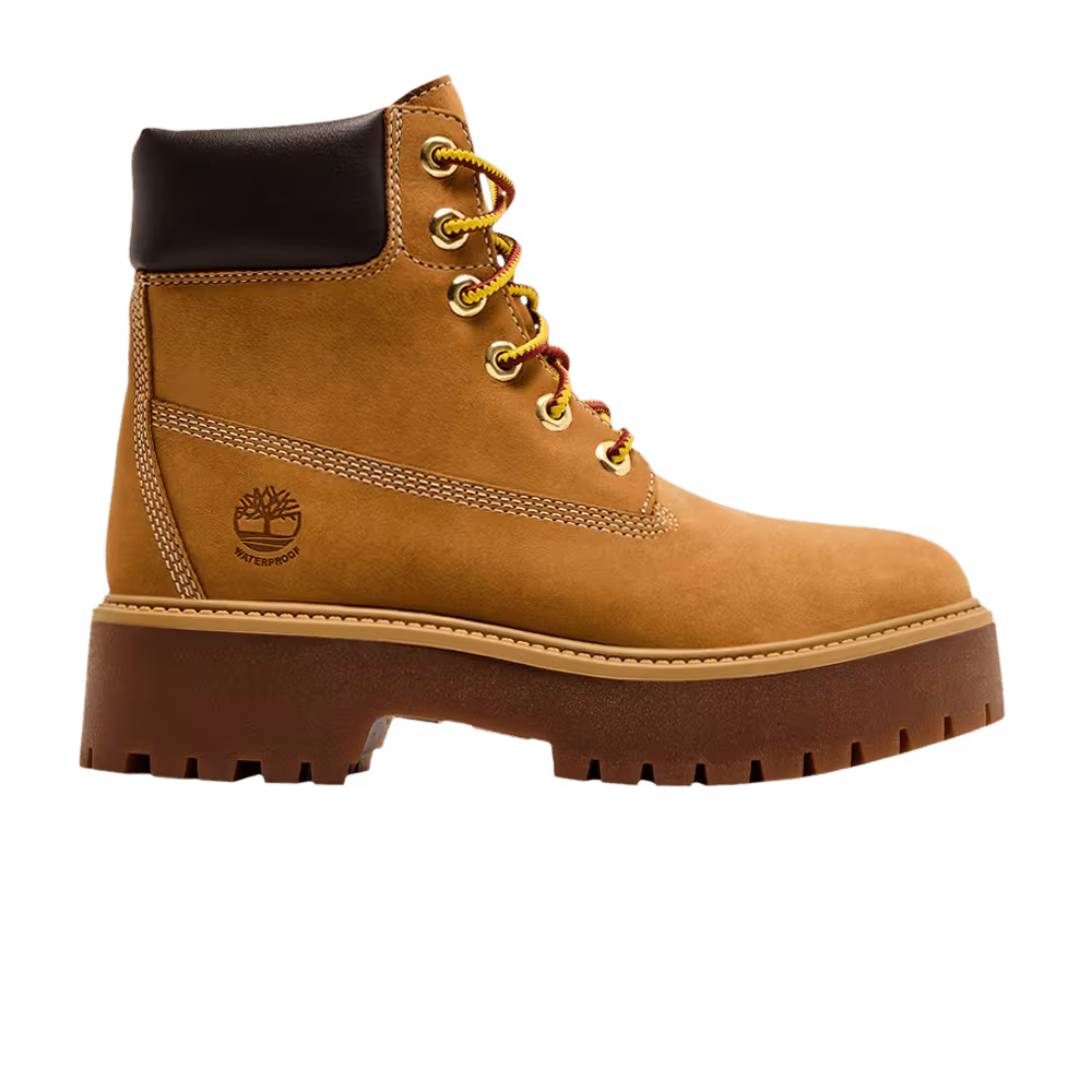 Timberland Women's Stone Street 6 Inch Premium Platform Boot Wheat Nubuck