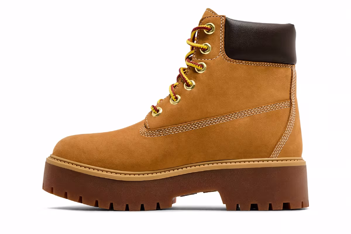 Timberland Women's Stone Street 6 Inch Premium Platform Boot Wheat Nubuck, view 4