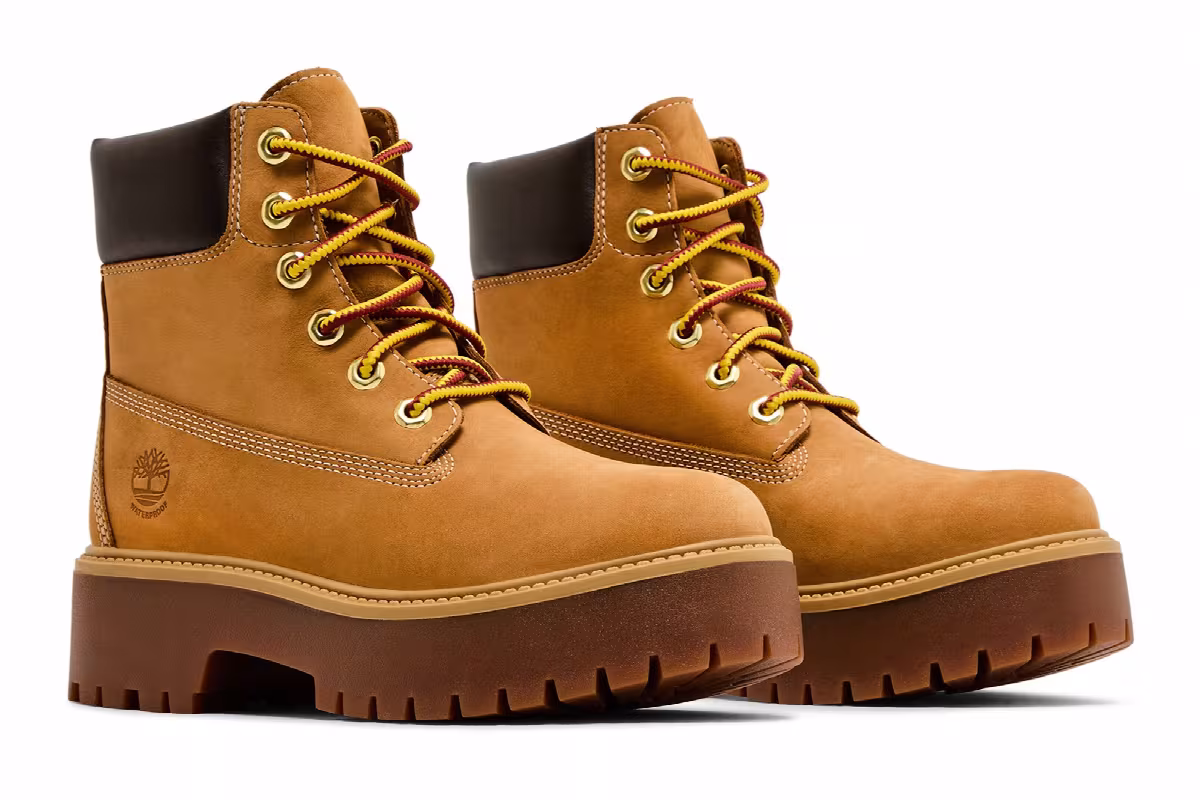 Timberland Women's Stone Street 6 Inch Premium Platform Boot Wheat Nubuck, view 9
