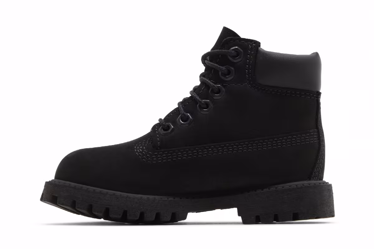 Timberland 6 Inch Premium Boot Toddler Triple Black, view 4