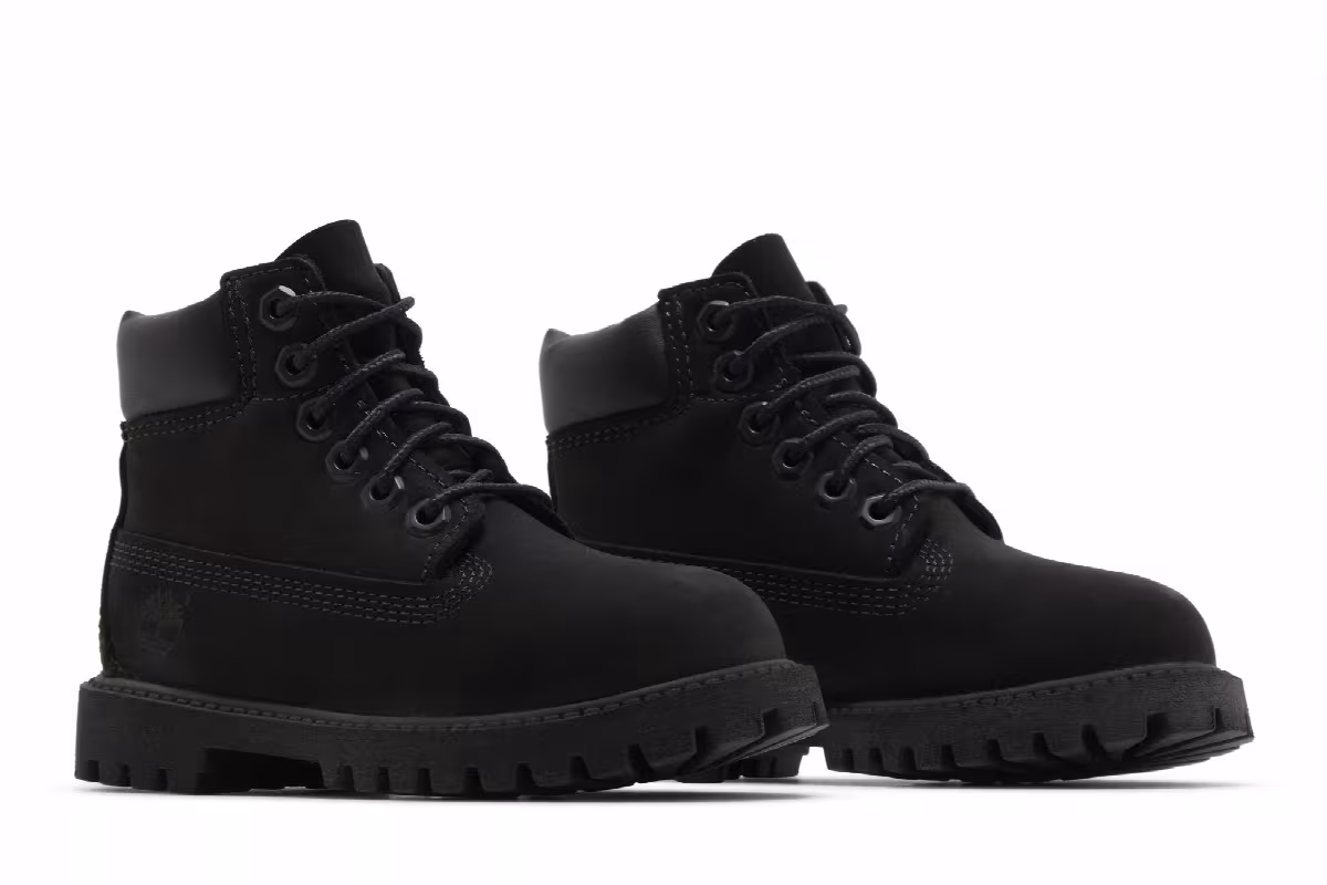Timberland 6 Inch Premium Boot Toddler Triple Black, view 9