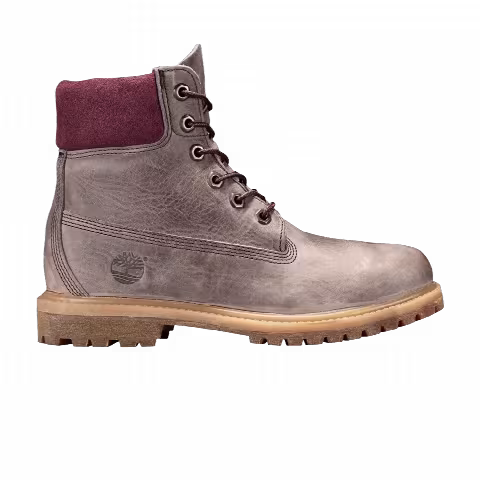 Timberland Wmns 6 Inch Premium Boot 'Grey Burgundy'