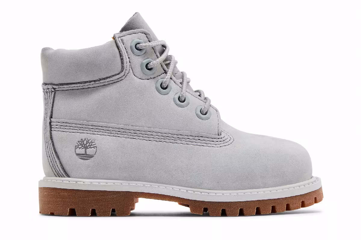 Timberland 6 Inch Premium Boot Toddler Light Grey, view 2