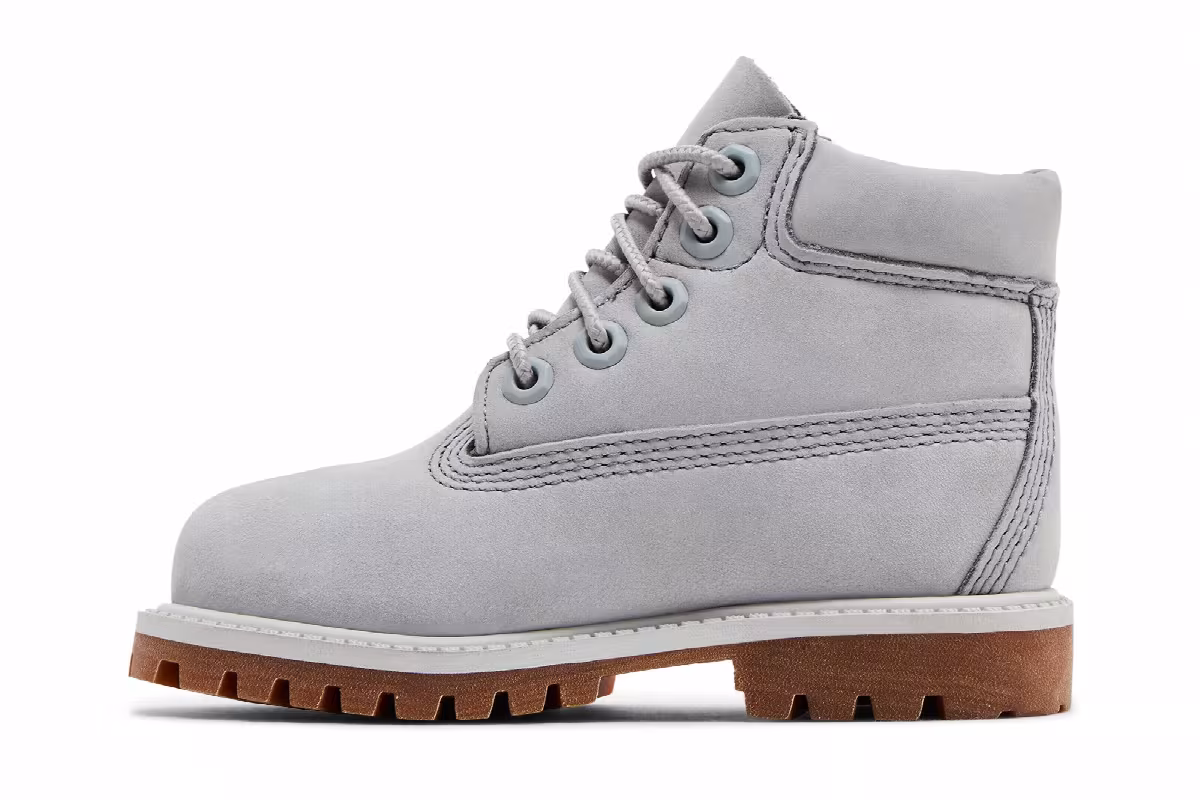 Timberland 6 Inch Premium Boot Toddler Light Grey, view 4