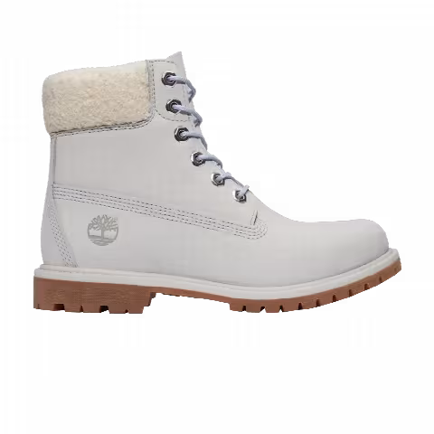Timberland Wmns 6 Inch Premium Boot 'Light Grey Blue Fur Collar'