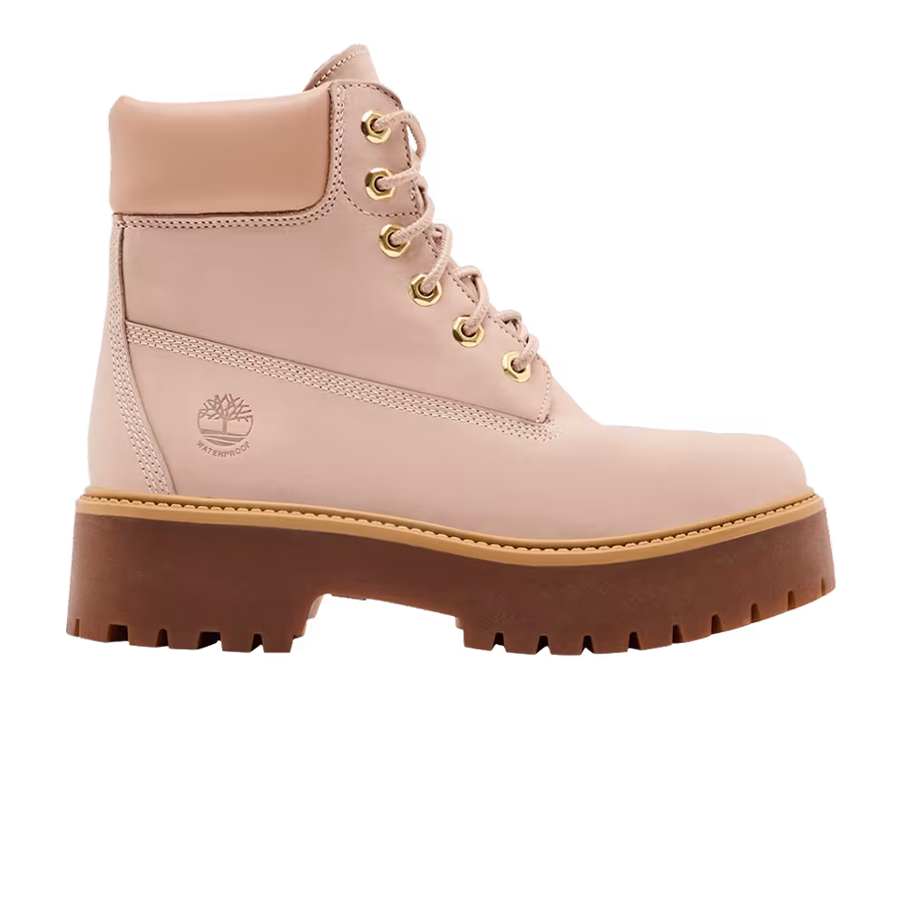 Timberland Women's Stone Street 6 Inch Waterproof Platform Boot Light Pink