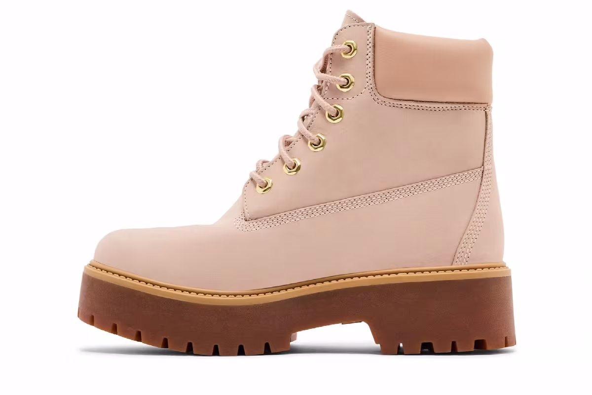 Timberland Women's Stone Street 6 Inch Waterproof Platform Boot Light Pink, view 4