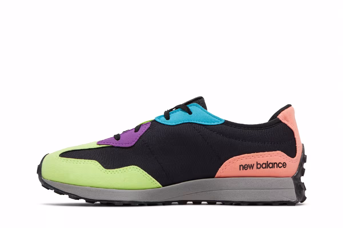 New Balance 327 Big Kid Black Multi-Color, view 4