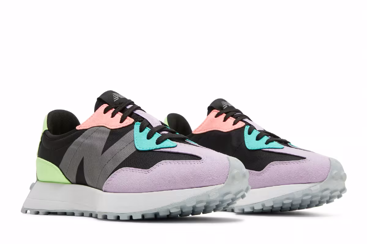 New Balance Women's 327 Black Dark Violet, view 9