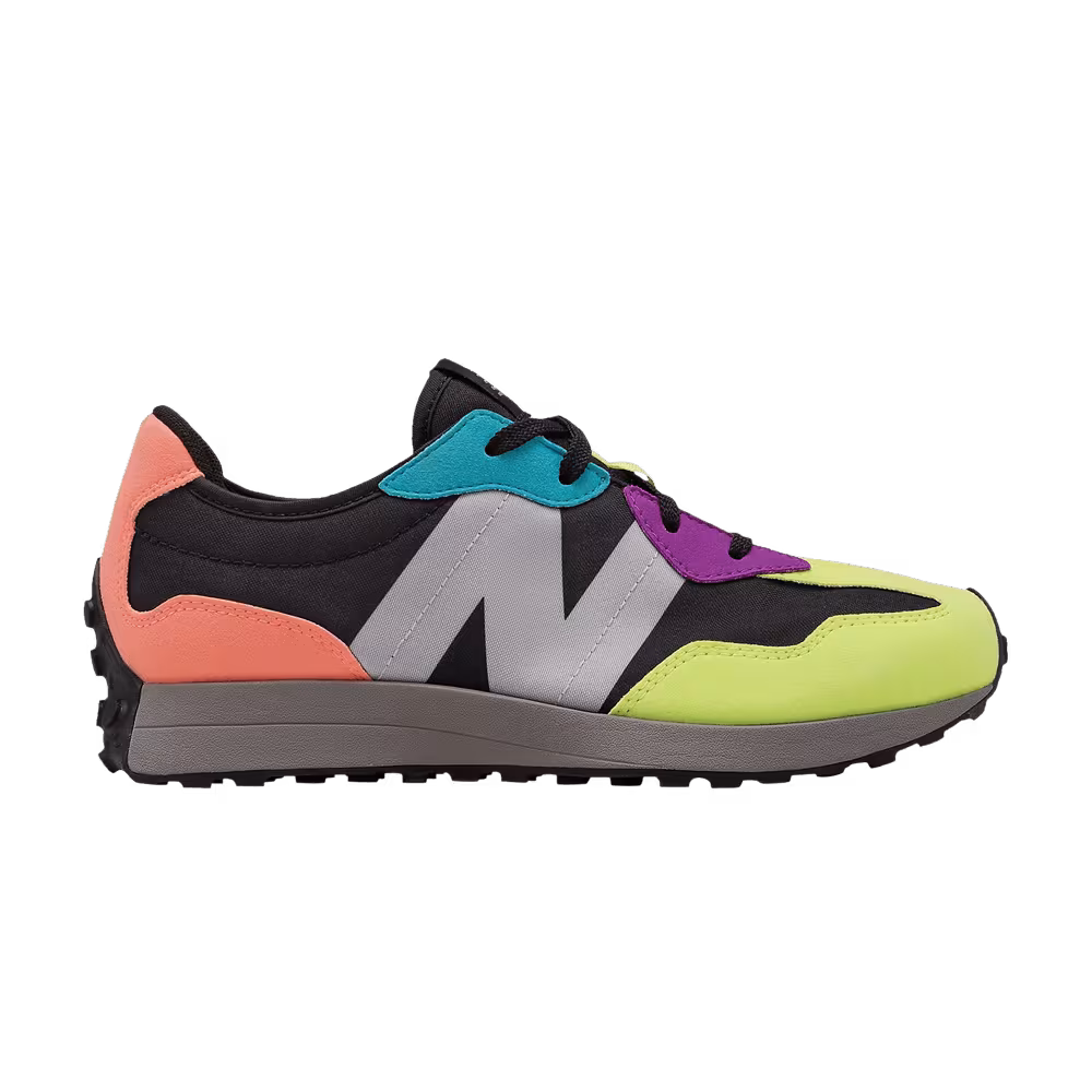 New Balance 327 Big Kid Wide Black Multi-Color