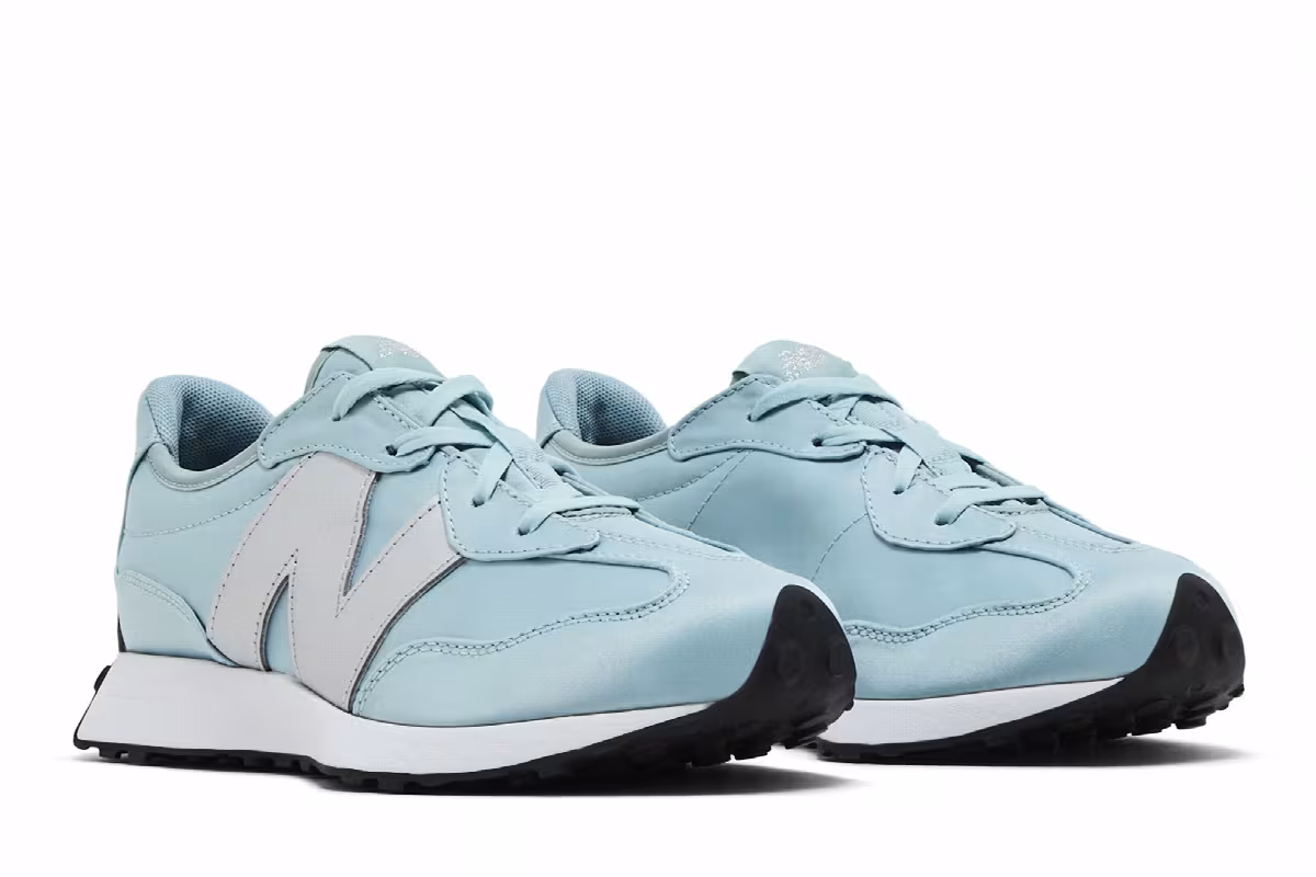 New Balance 327 Big Kid Storm Blue Silver, view 9