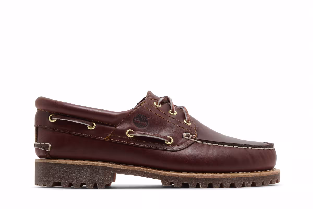 Timberland 3-Eye Lug Handsewn Boat Burgundy, view 2