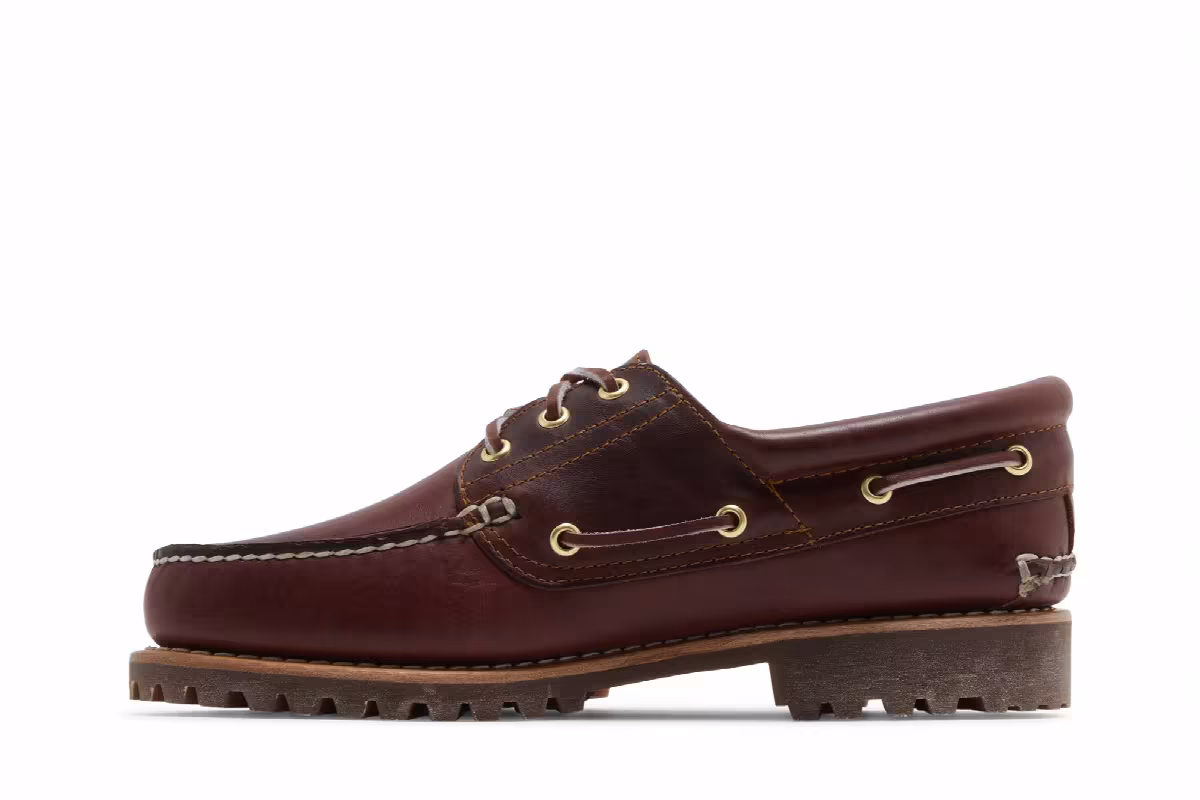 Timberland 3-Eye Lug Handsewn Boat Burgundy, view 4