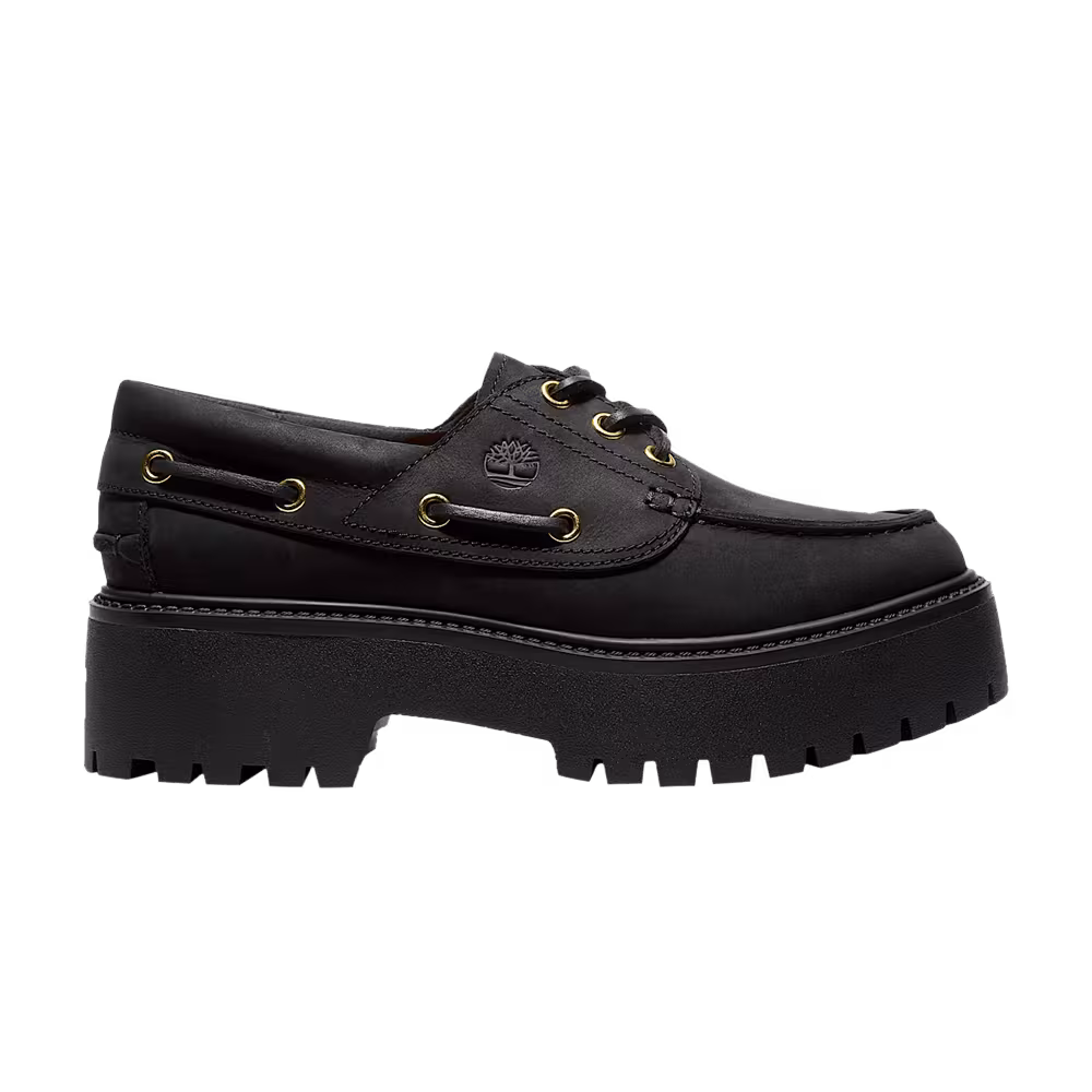 Timberland Women's Stone Street Platform Boat Black