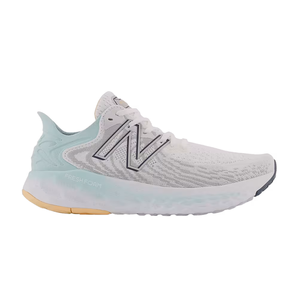 New Balance Women's Fresh Foam 1080v11 2E Wide White Blue Chill