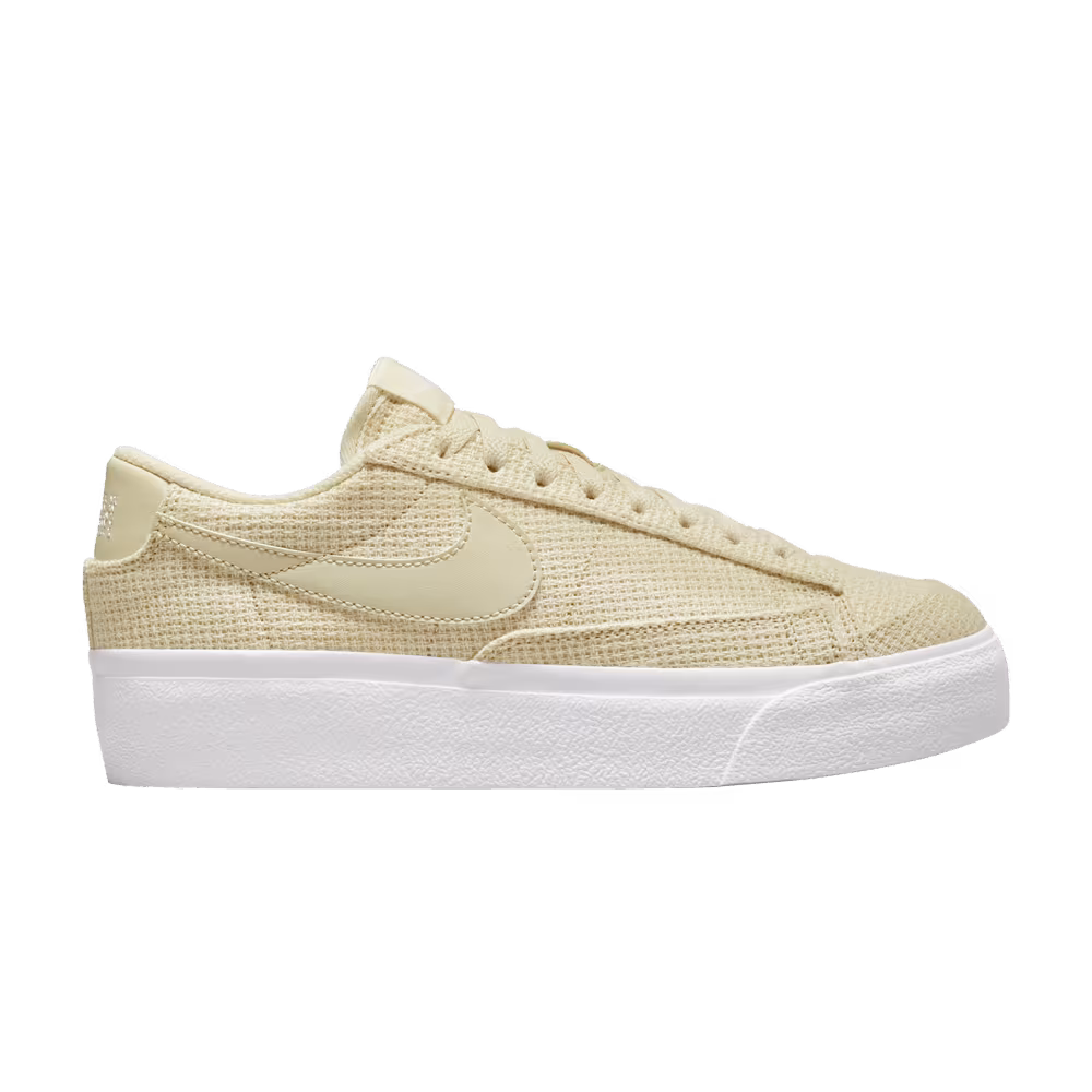 Nike Women's Blazer Low Platform Essential Fossil Woven