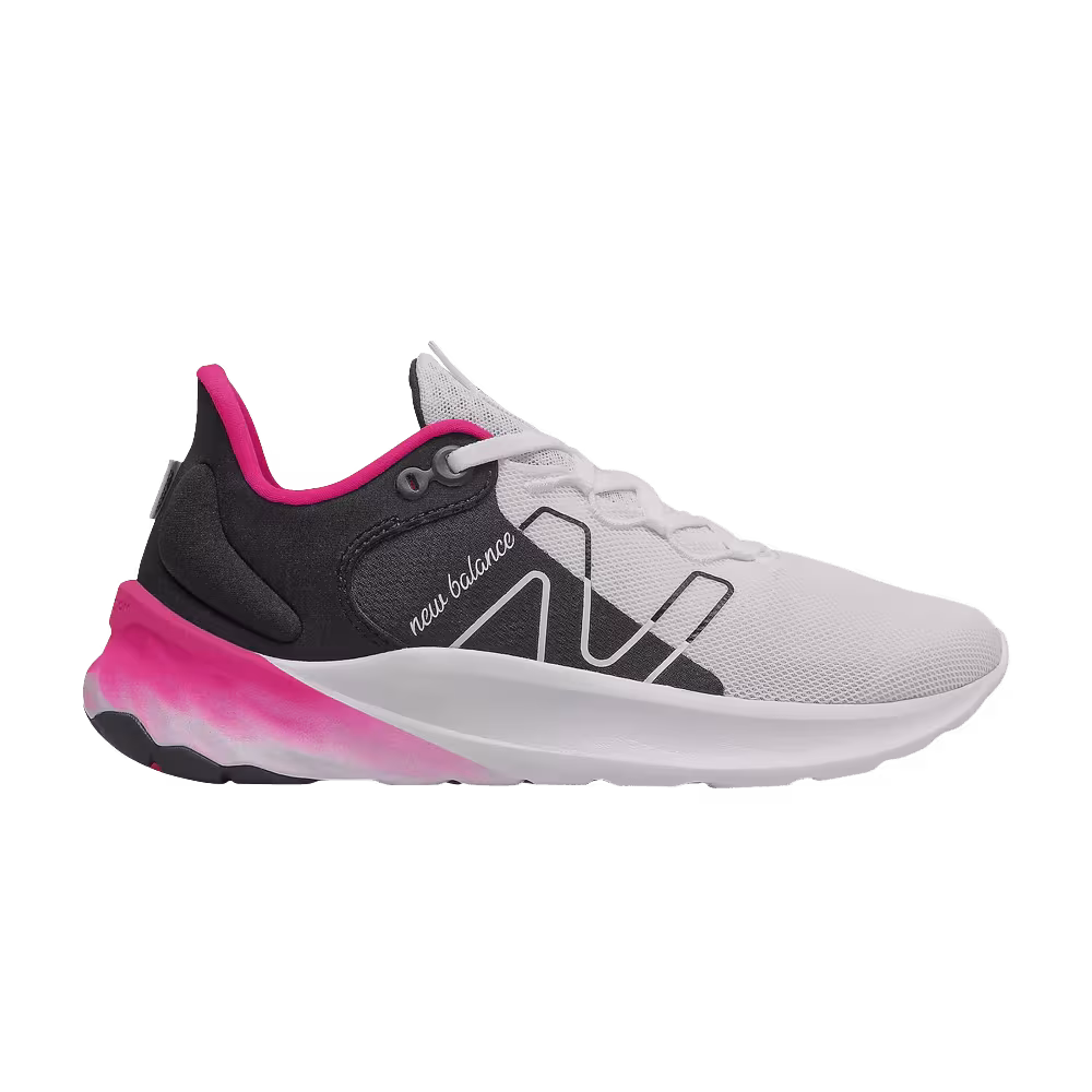 New Balance Women's Fresh Foam Roav v2 Wide White Pink
