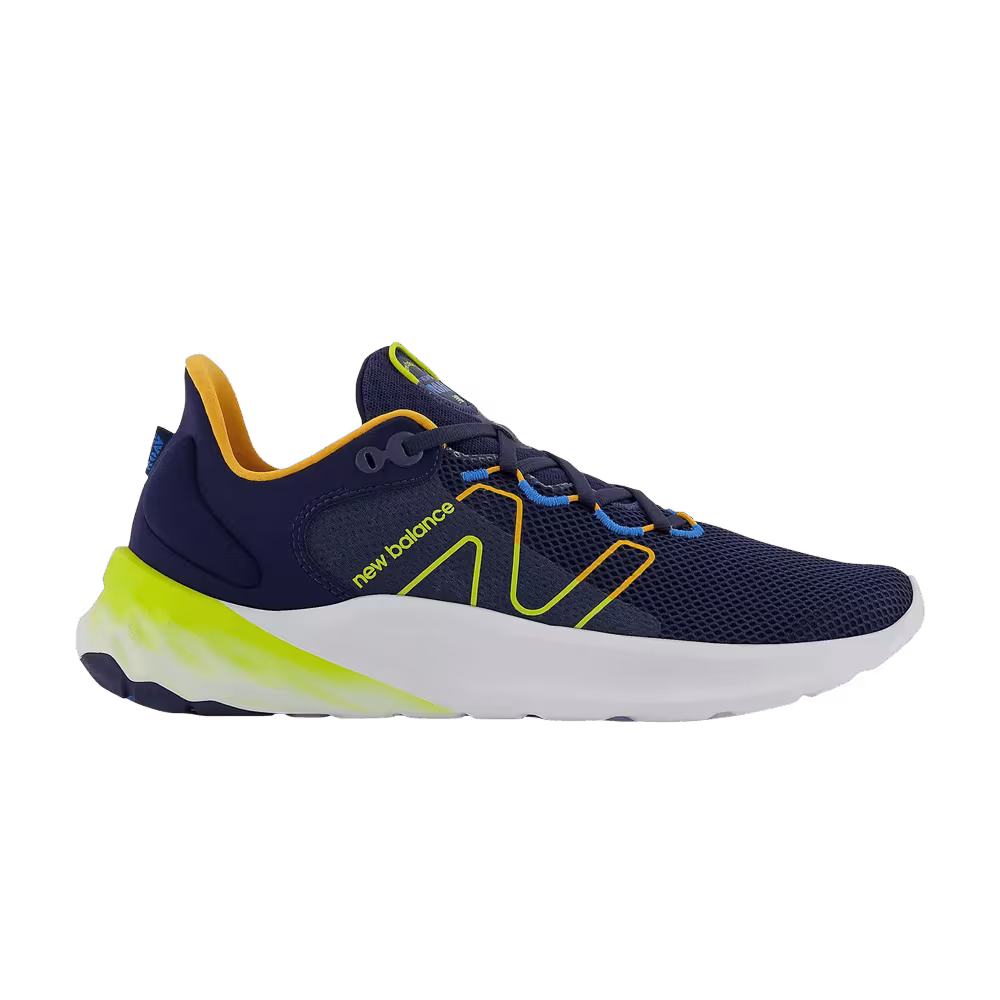 New Balance Fresh Foam Roav v2 2E Wide Natural Indigo Sulphur Yellow