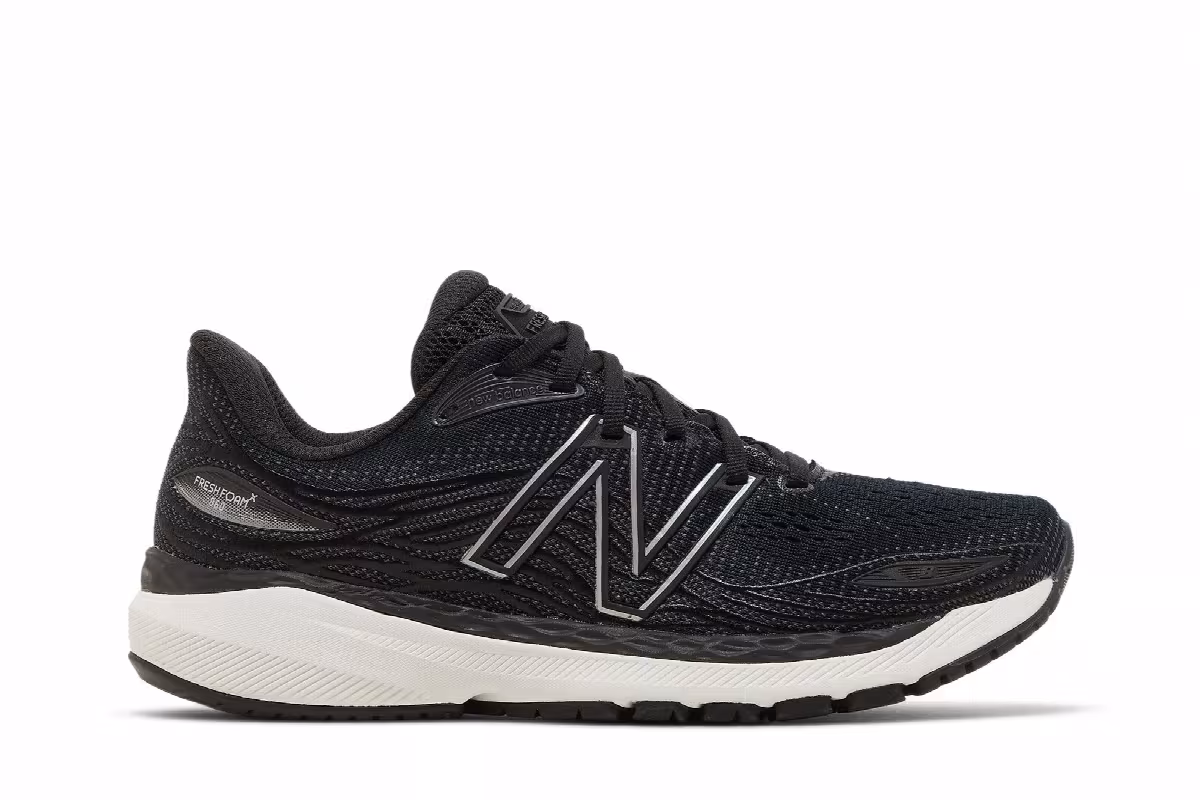 New Balance Women's Fresh Foam X 860v12 Black White, view 2