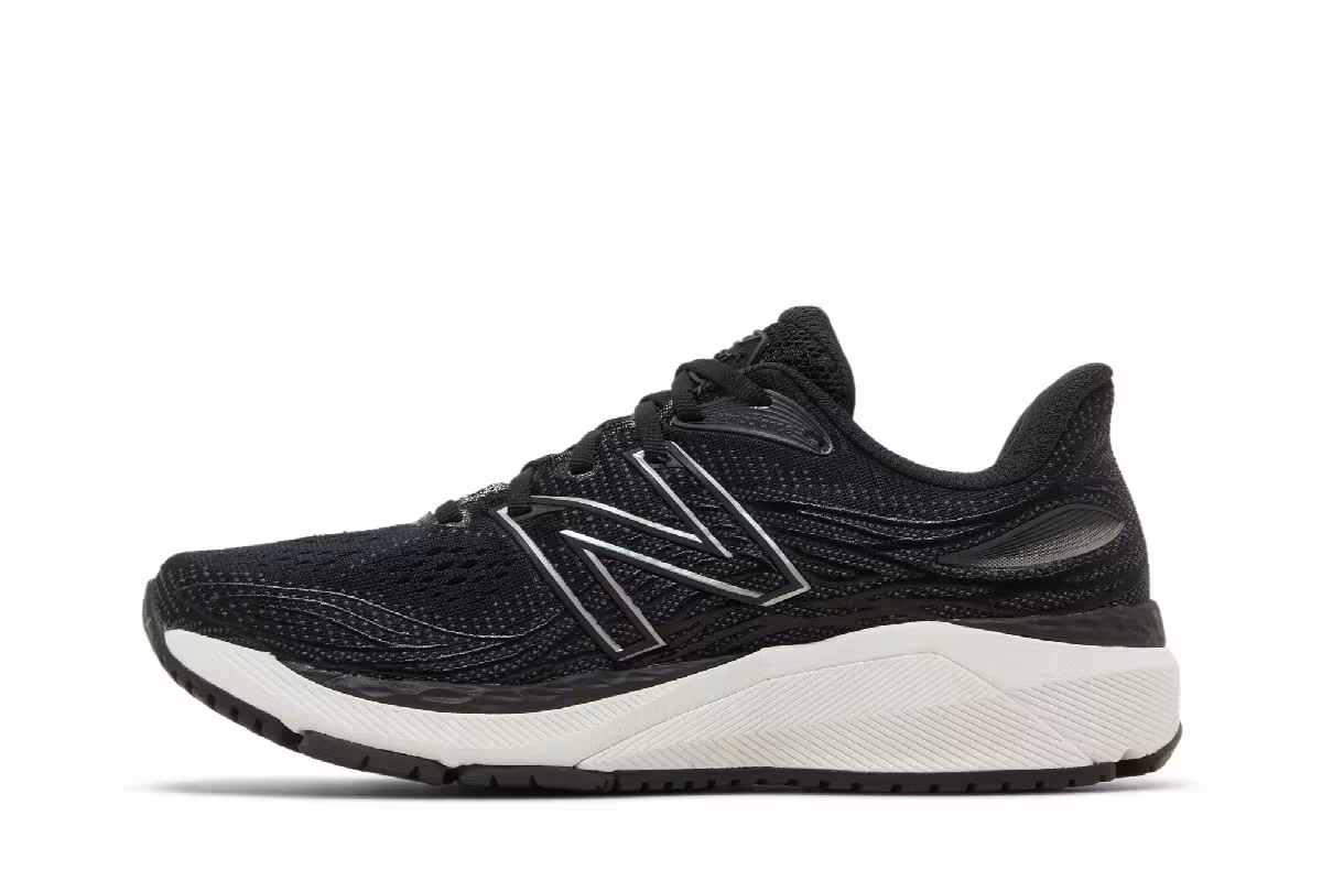 New Balance Women's Fresh Foam X 860v12 Black White, view 4