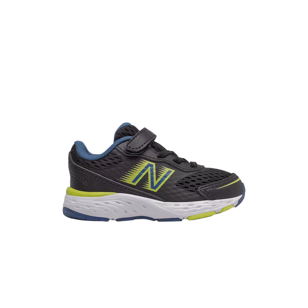 New Balance 680v6 Bungee Toddler Wide Black Oxygen Blue Yellow