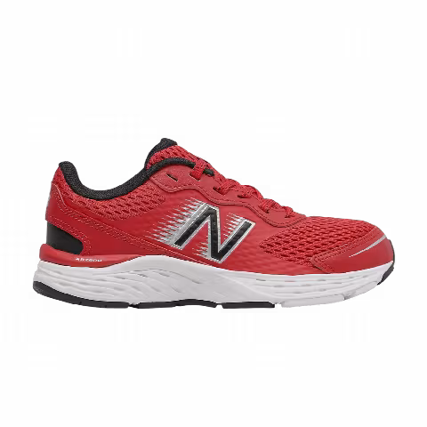 New Balance 680v6 Big Kid Wide 'Team Red Black'