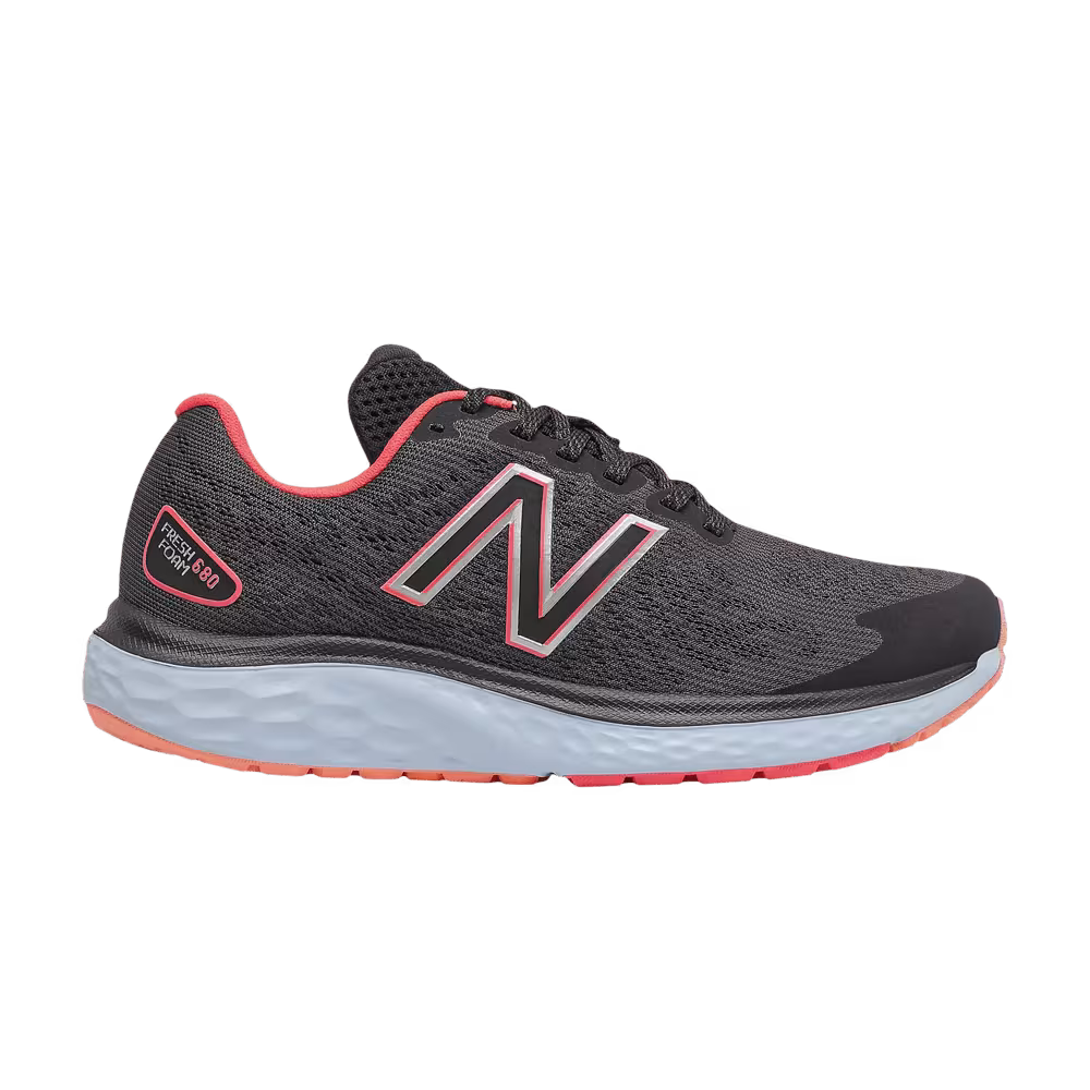 New Balance Women's Fresh Foam 680v7 Black Vivid Coral