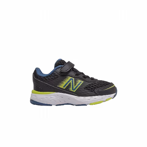 New Balance 680v6 Bungee Toddler X-Wide 'Black Oxygen Blue Yellow'