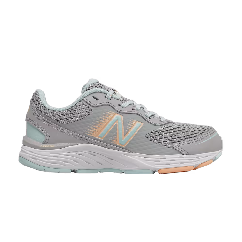 New Balance 680v6 Big Kid Wide Rain Cloud Pale Blue Chill