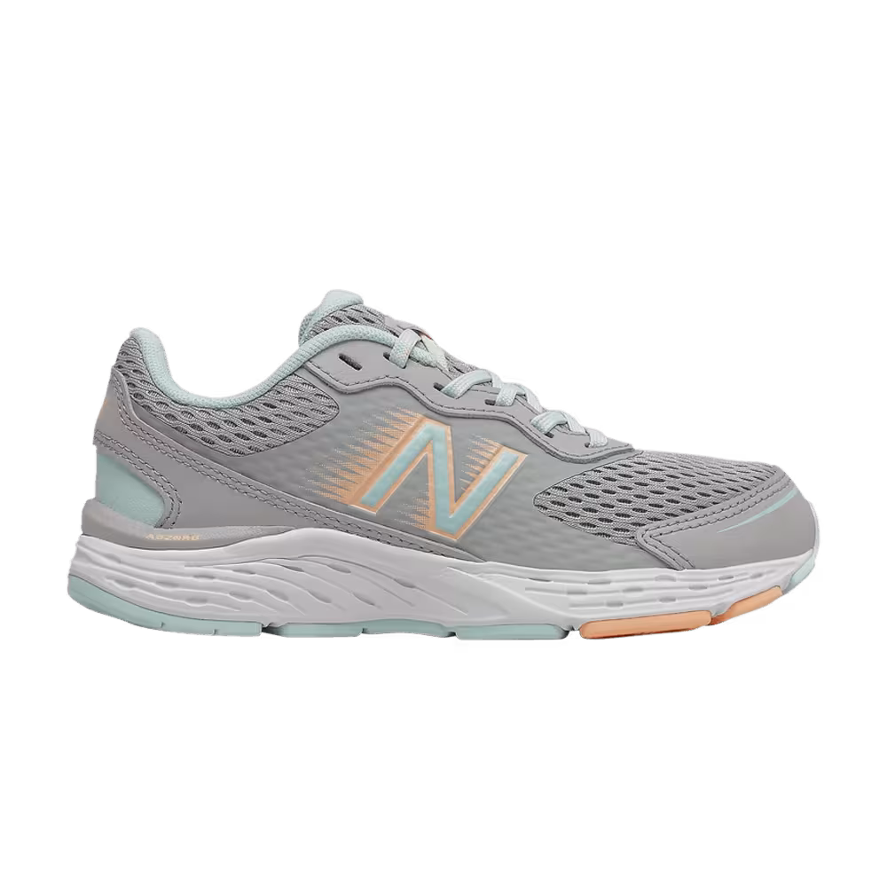 New Balance 680v6 Big Kid Rain Cloud Pale Blue Chill