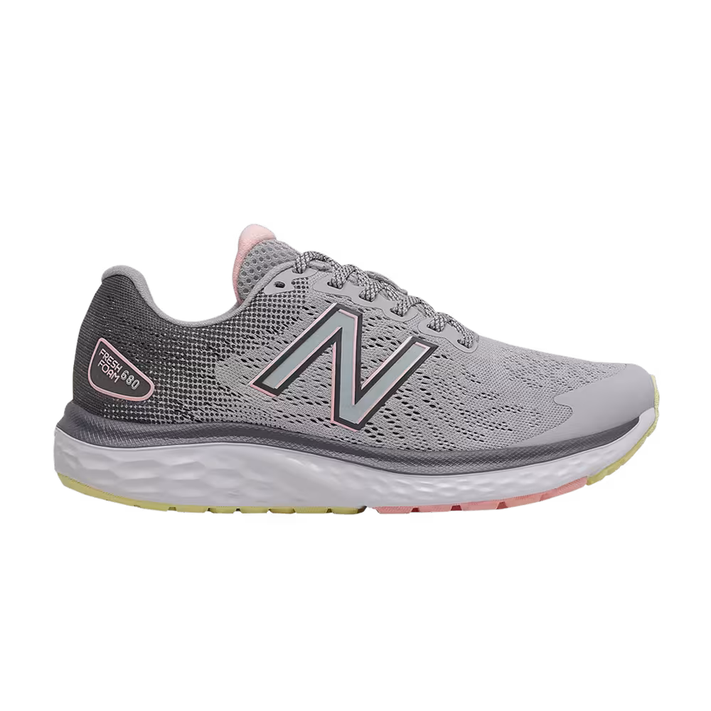 New Balance Women's Fresh Foam 680v7 2E Wide Silver Thunder