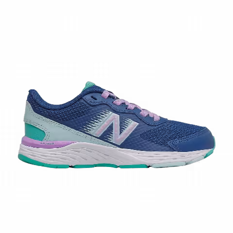 New Balance 680v6 Big Kid X-Wide 'Captain Blue Mint'