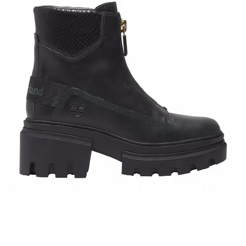 Timberland Wmns Everleigh Front-Zip Boot 'Dark Green Snakeskin Heel'
