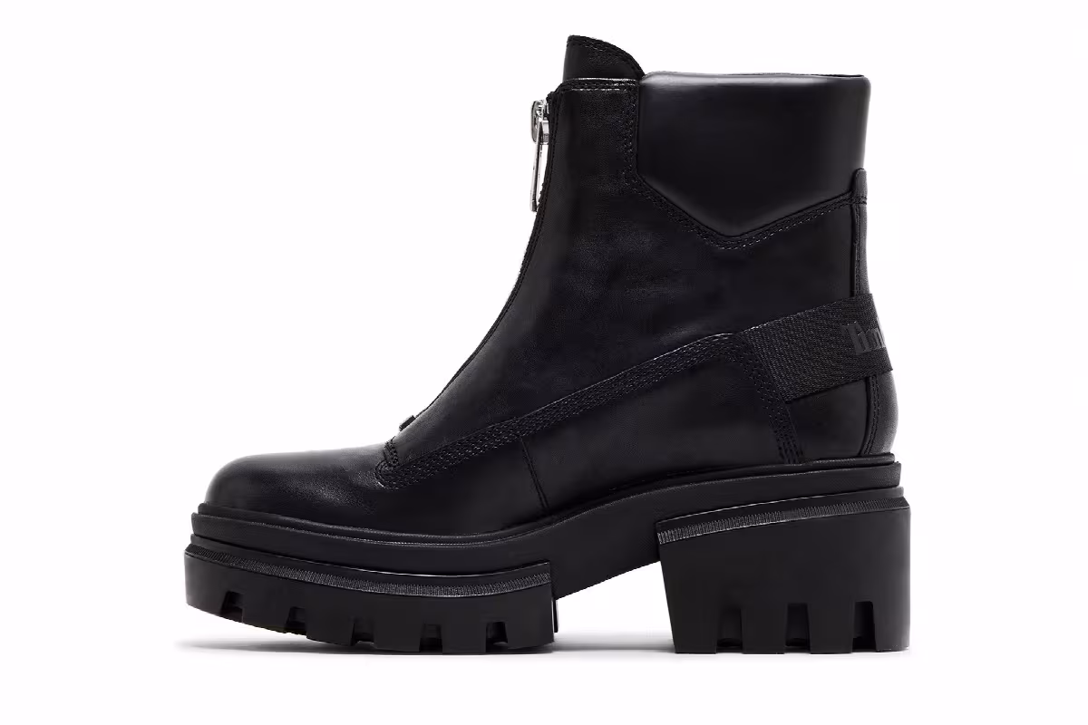 Timberland Women's Everleigh Front-Zip Boot Triple Black, view 4