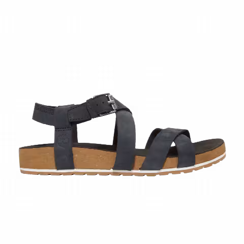 Timberland Wmns Malibu Waves Ankle-Strap Sandal 'Jet Black'