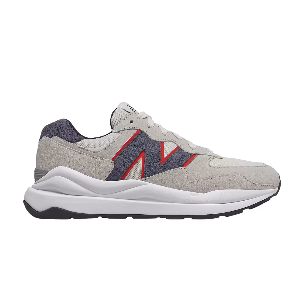 New Balance 57/40 2E Wide White Navy