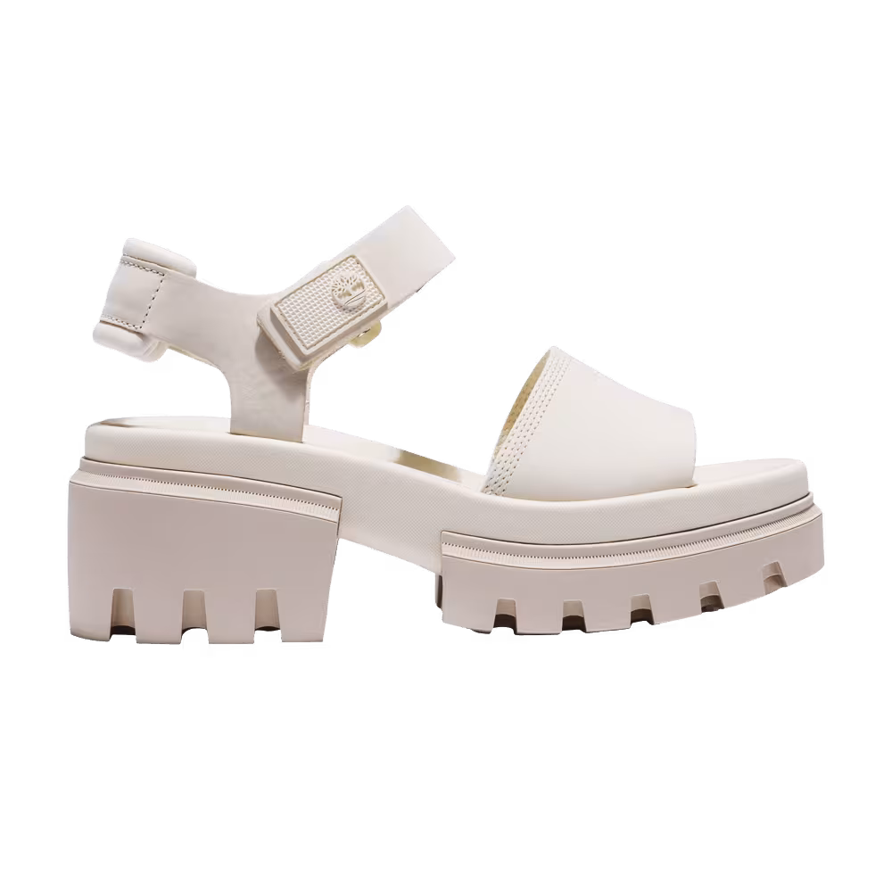 Timberland Women's Everleigh Ankle Strap Sandal Triple White