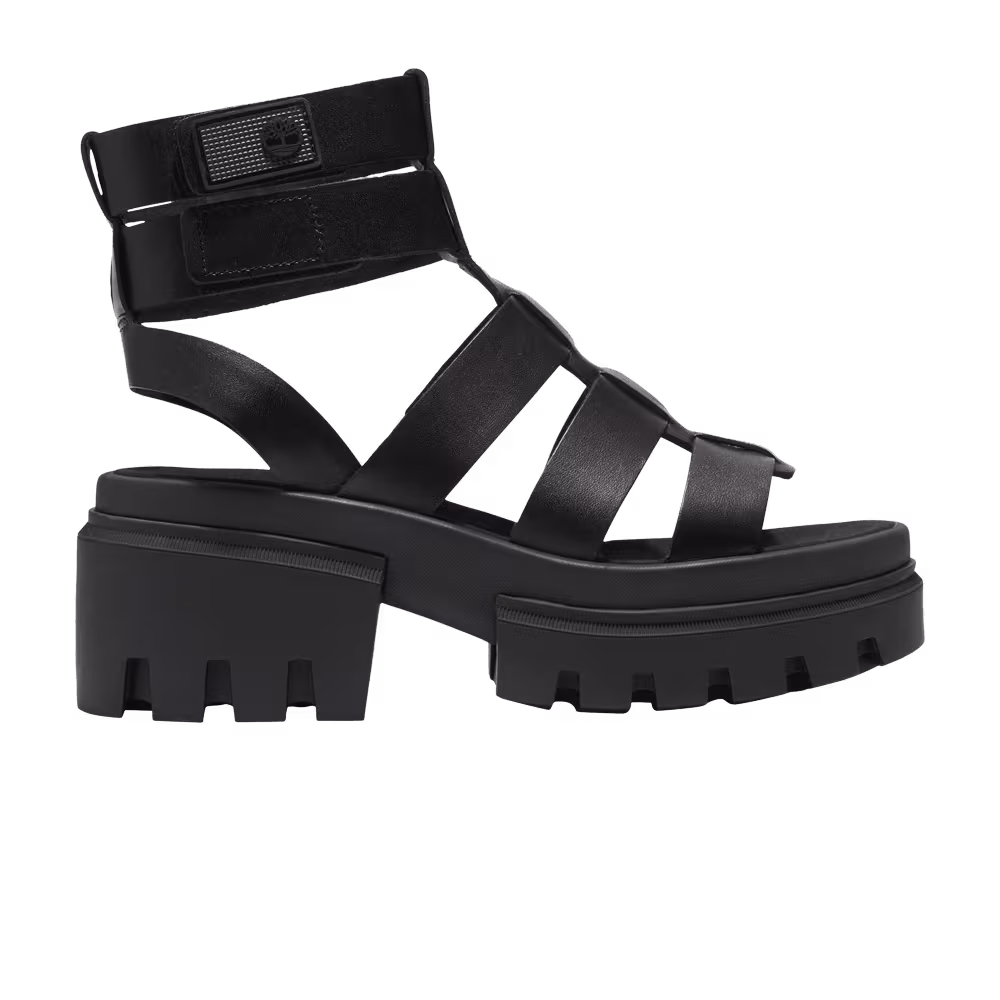 Timberland Women's Everleigh Gladiator Sandal Triple Black