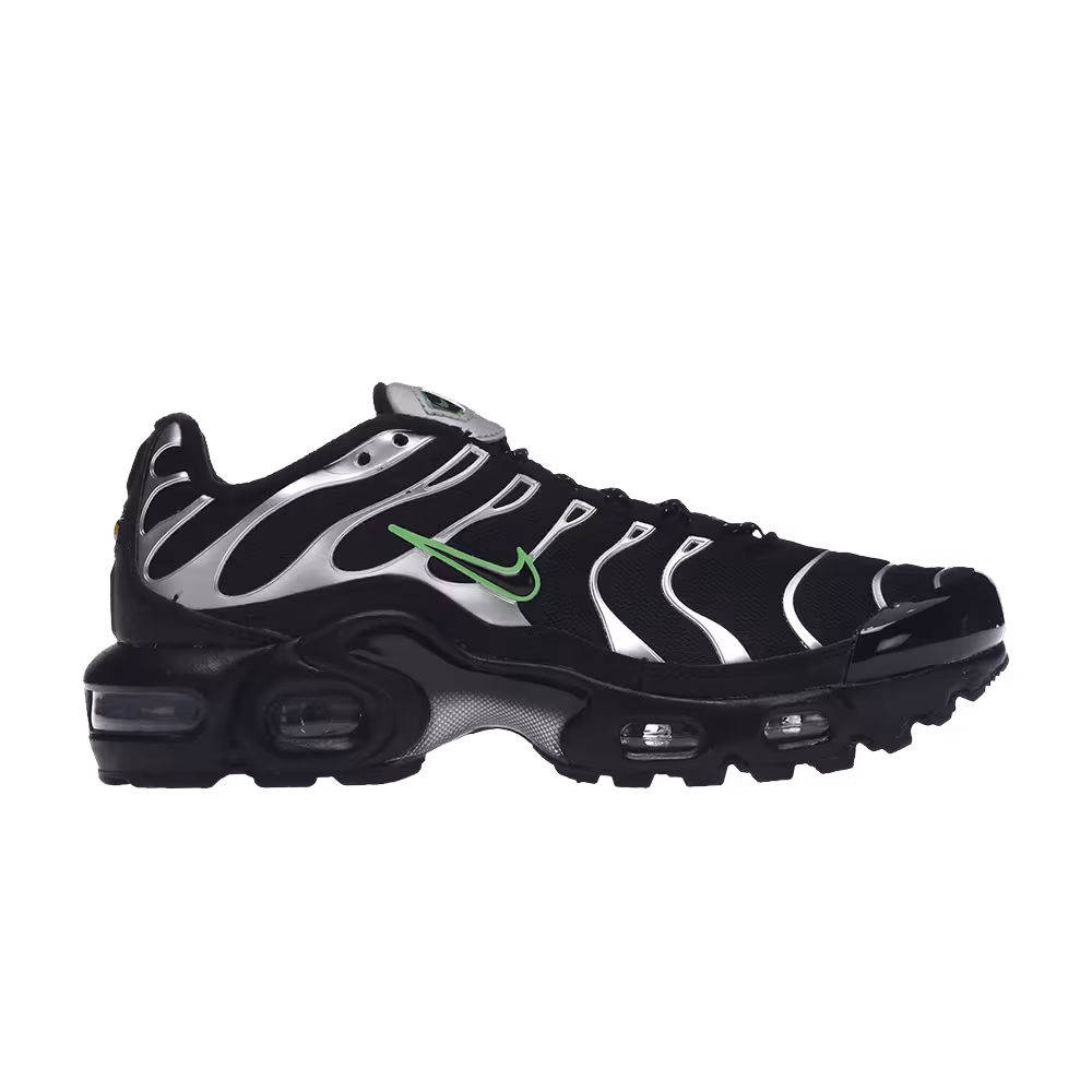 Nike Air Max Plus GS Black Silver Green Strike