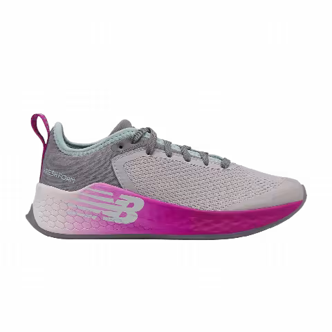 New Balance Fresh Foam Fast v2 Big Kid Wide 'Light Aluminum Poison Berry'