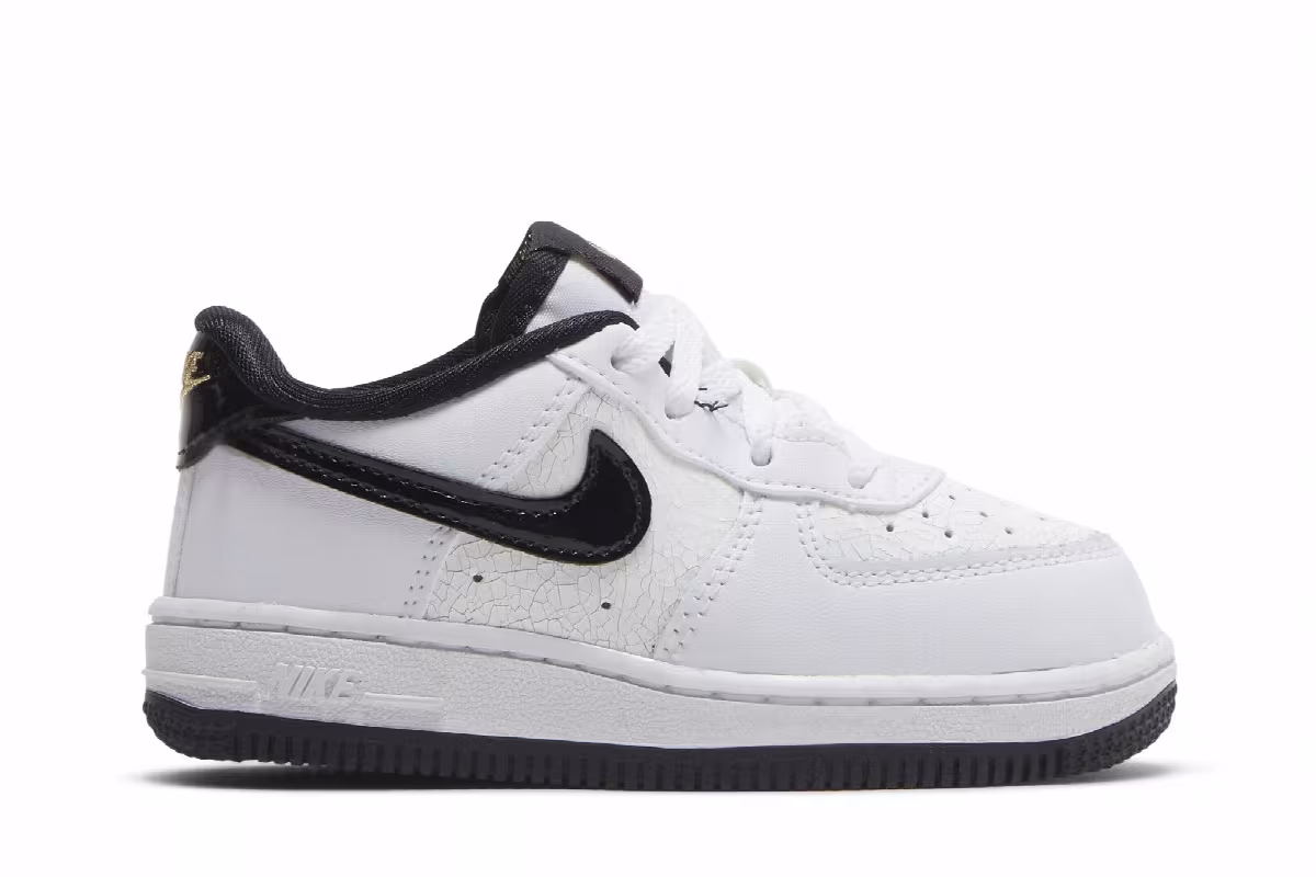 Nike Force 1 LV8 TD Cracked - White Black, view 2