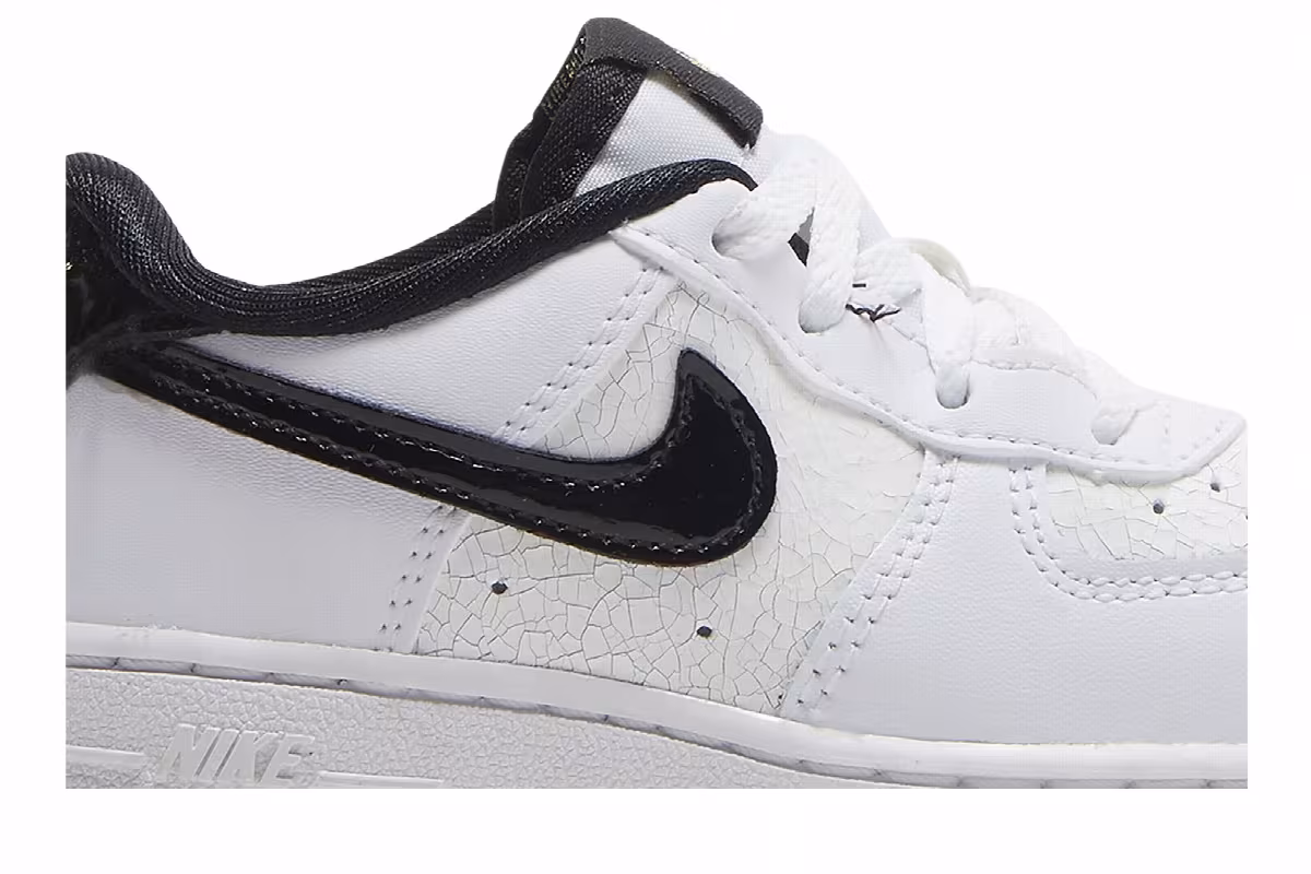 Nike Force 1 LV8 TD Cracked - White Black, view 3