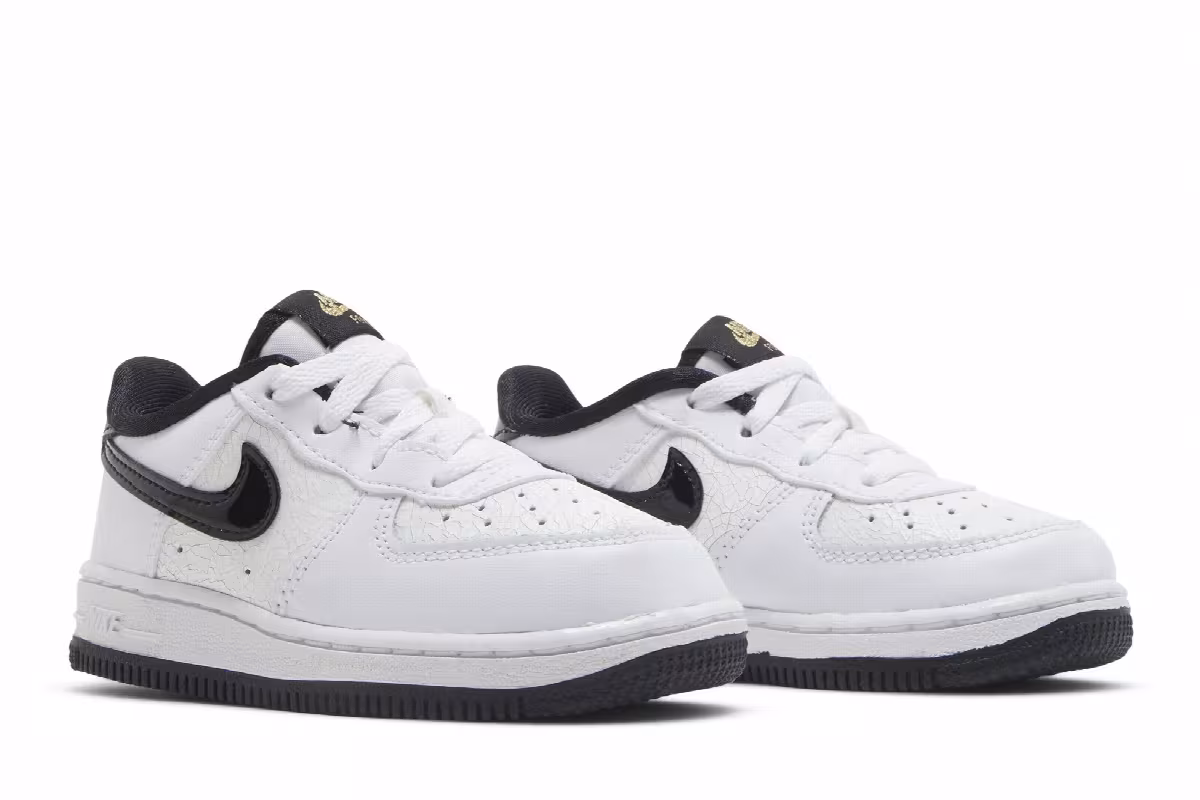 Nike Force 1 LV8 TD Cracked - White Black, view 9
