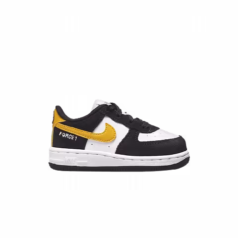Nike Force 1 LV8 TD 'Black White Dark Sulfur'