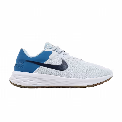 Nike Revolution 6 FlyEase Next Nature Extra Wide 'Pure Platinum Dark Marina Blue'