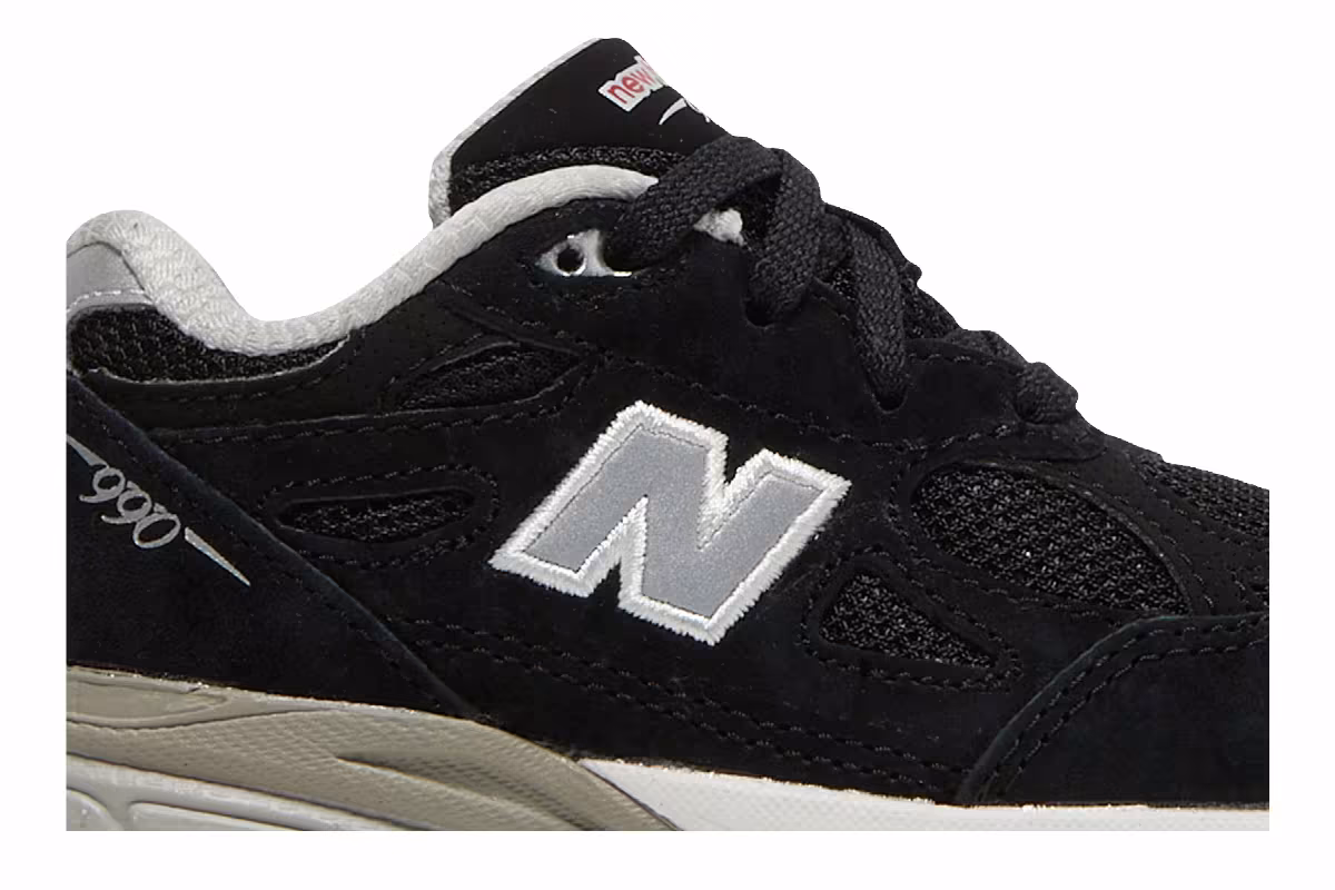 New Balance 990v3 Toddler Wide Black, view 3