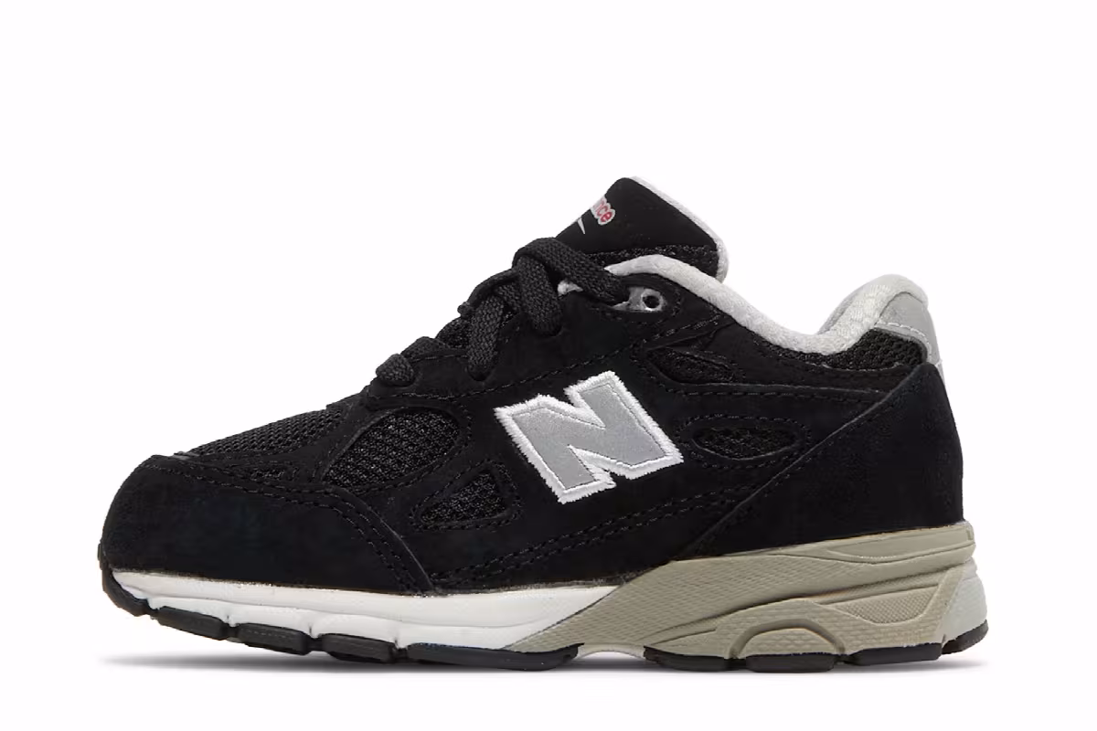 New Balance 990v3 Toddler Wide Black, view 4